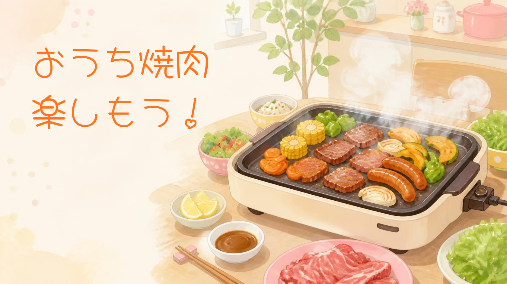 楽しい焼肉の風景